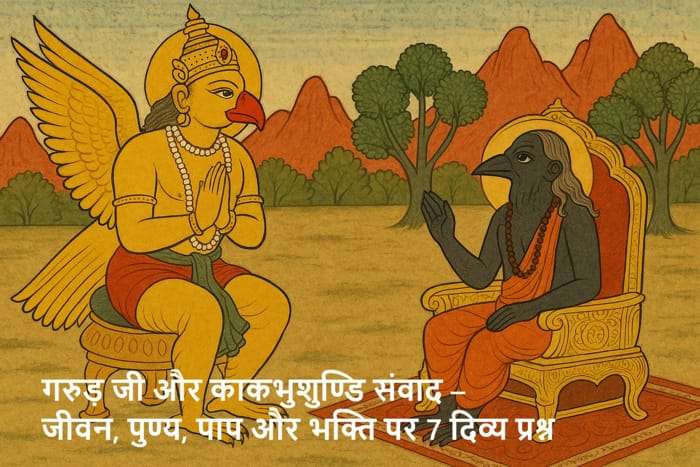 गरुड़ जी और काकभुशुण्डि के संवाद में जीवन, पुण्य, पाप और भक्ति से जुड़े 7 अद्भुत प्रश्नों का रहस्यमयी विश्लेषण। यह लेख आध्यात्मिक seekers के लिए ज्ञान और प्रेरणा का स्रोत है।