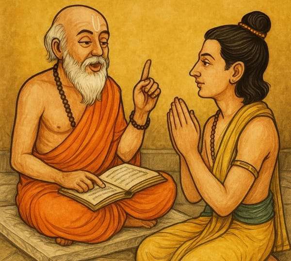 कलियुग में रामनाम का महत्व", "तुलसीदासजी की दृष्टि", "रामायण की फलस्तुति के लाभ - तुलसीदासजी की दिव्य दृष्टि और रामायण सुनने के पुण्य फल